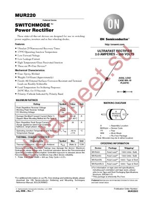 MUR220 datasheet  